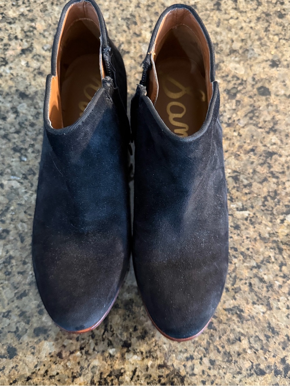 Sam Edelman Black Suede Ankle Booties